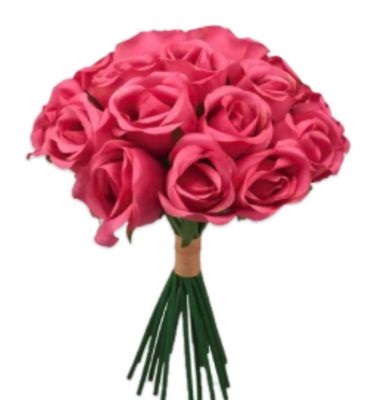 18 HEAD ROSE BOUQUET 12&quot;H