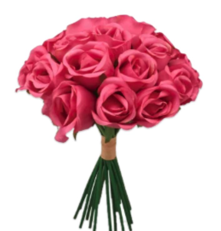 18 HEAD ROSE BOUQUET 12&quot;H
