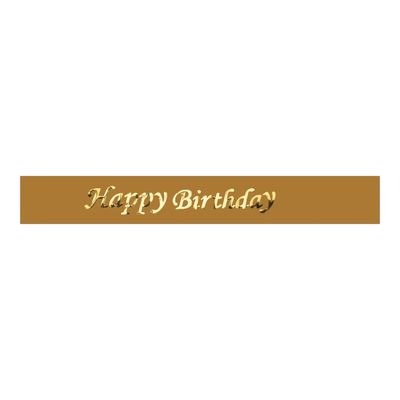 GOLD SATIN HAPPY BIRTHDAY SASH