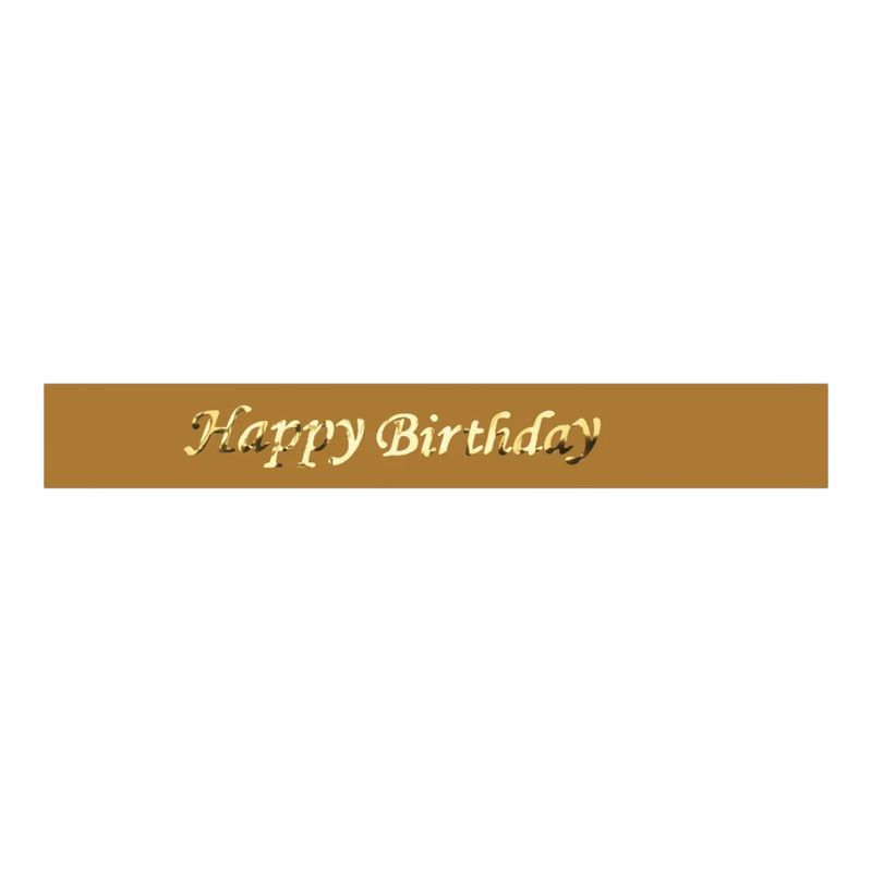 GOLD SATIN HAPPY BIRTHDAY SASH