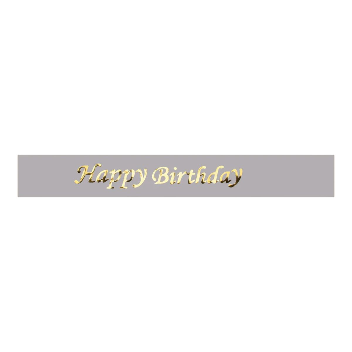 SILVER SATIN HAPPY BIRTHDAY SASH