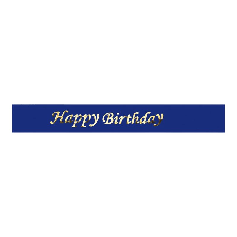 ROYAL BLUE SATIN HAPPY BIRTHDAY SASH