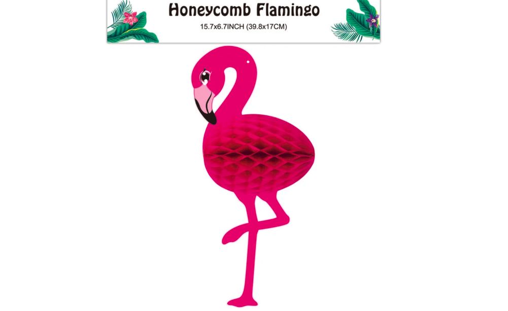 Honeycomb flamingo 15.7x 6.7&quot;