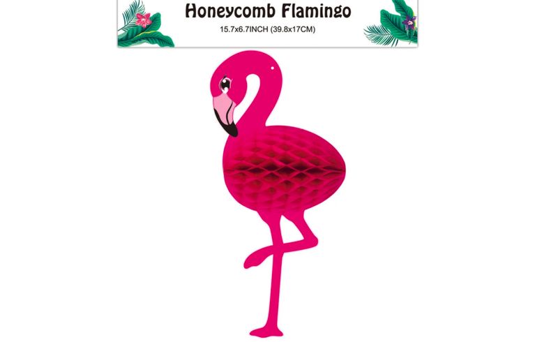 Honeycomb flamingo 15.7x 6.7&quot;