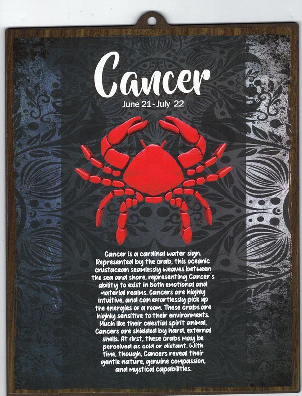 CANCER WOOD SIGN 8&quot; X 10&quot;