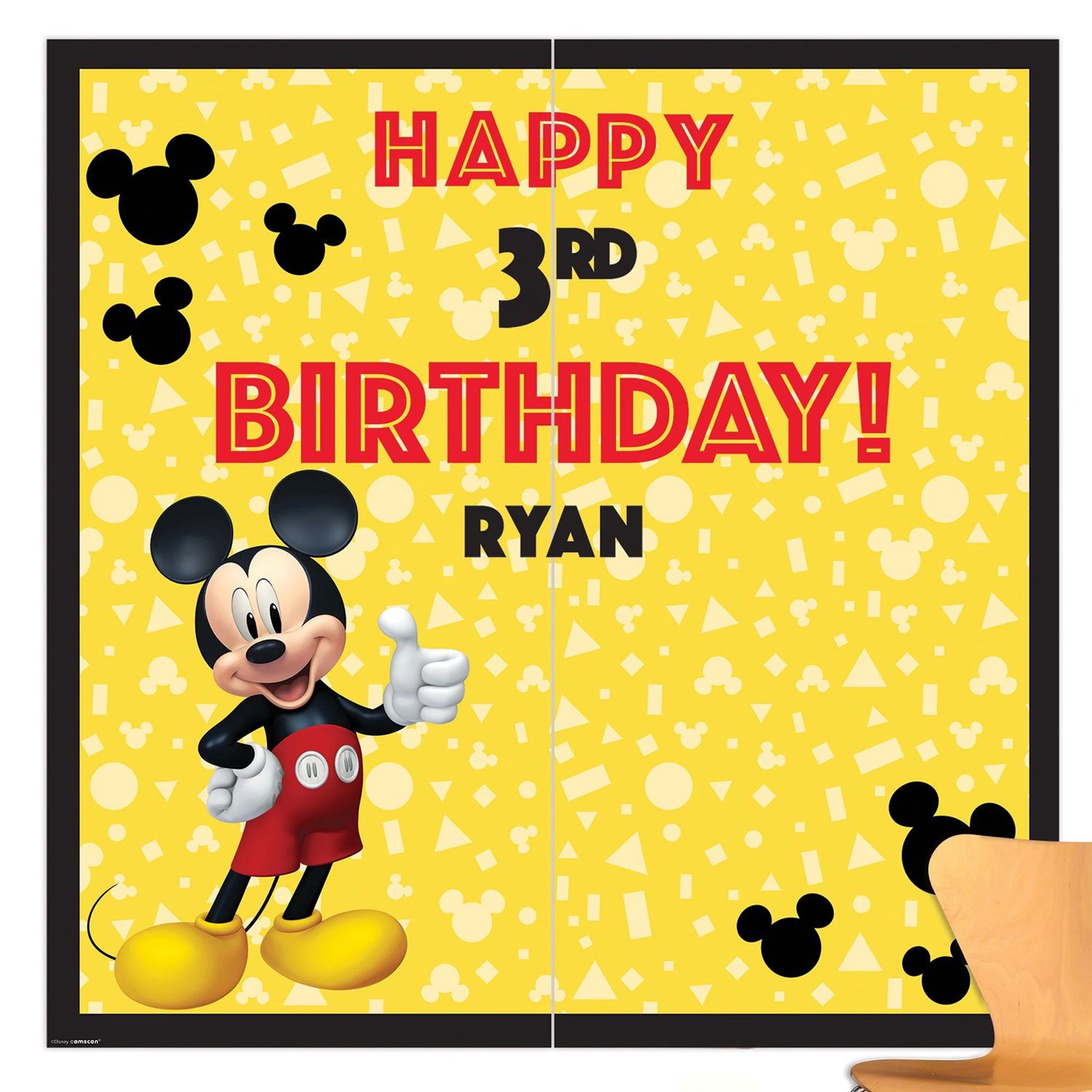 Customizable Mickey Mouse Forever Paper Scene Setter, 5.4ft x 5.4ft