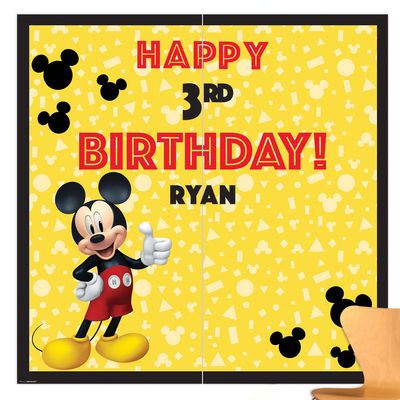 Customizable Mickey Mouse Forever Paper Scene Setter, 5.4ft x 5.4ft