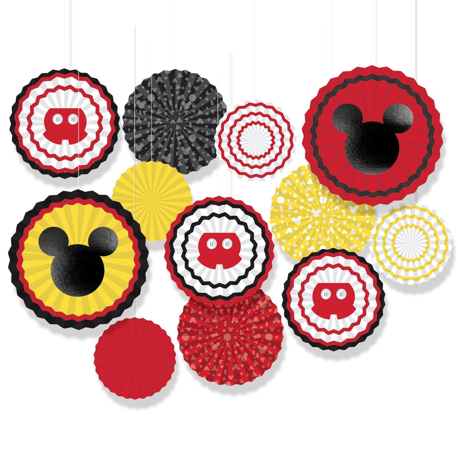 Mickey Mouse Forever Paper Fan Decoration Kit 17pc
