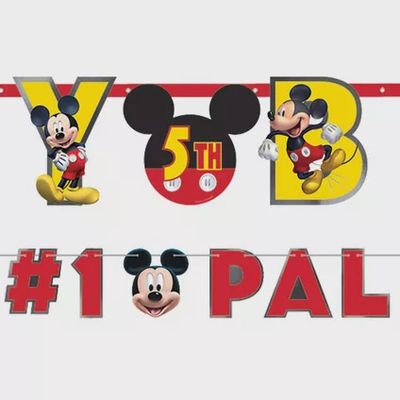 Mickey Mouse Forever Personalized Birthday Banner Kit 2ct