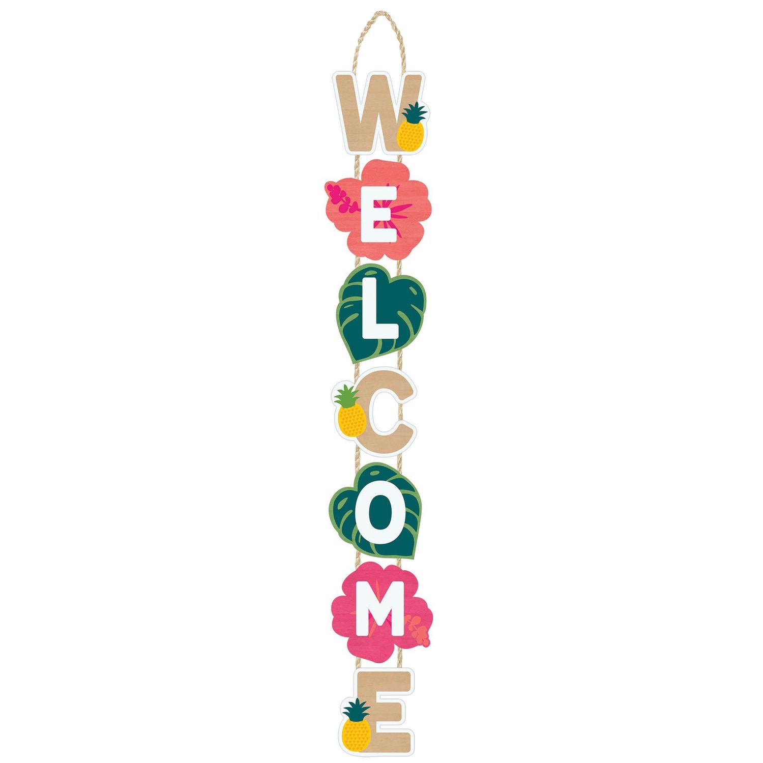 Aloha Stacked wood Welcome Sign 5″x2.5′