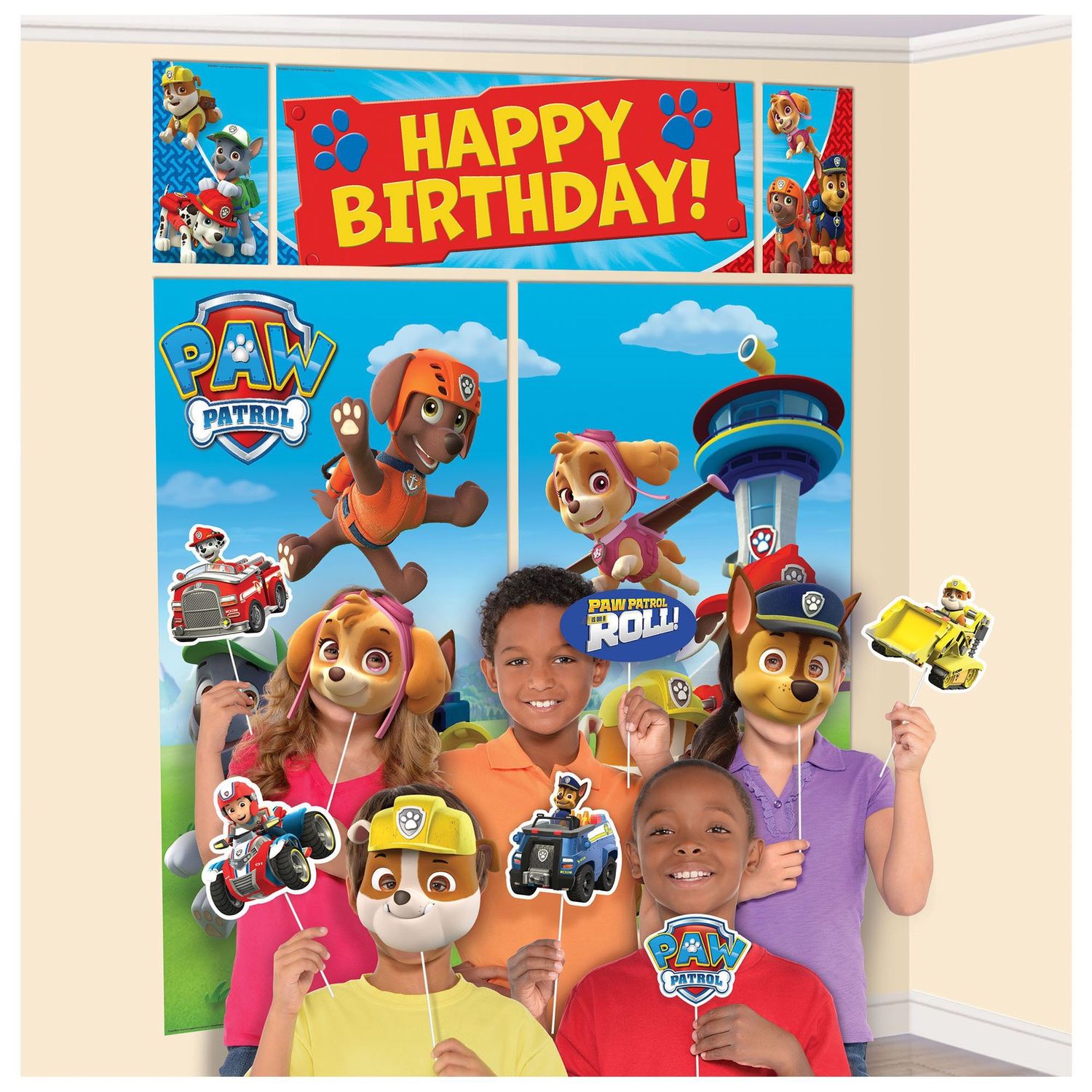 PAW Patrol Scene Setter with Photo Booth Props