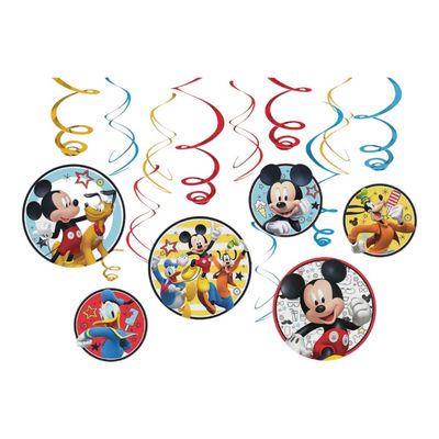Mickey Mouse Swirl Decoration Kit 12ct