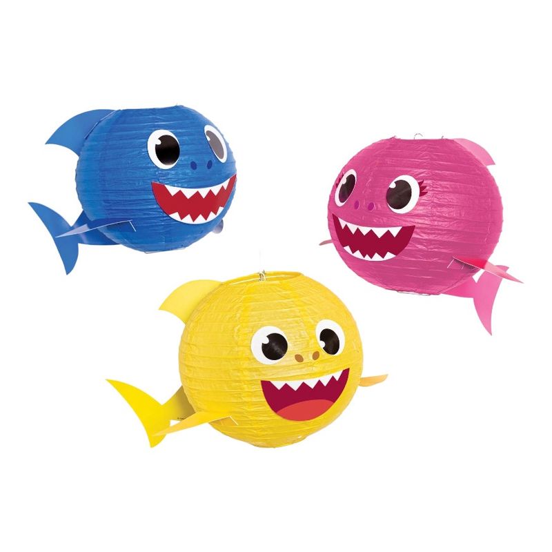 Baby Shark Paper Lanterns, 11.75in, 3ct