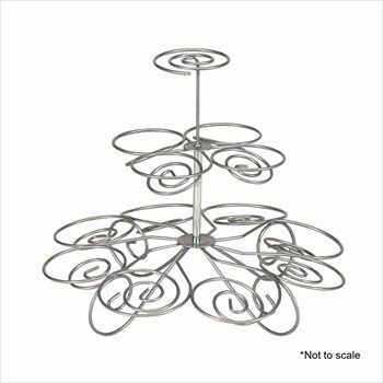 Metal cup cake stand, SIZE &amp; VARIETY: 3 Tier-13pc