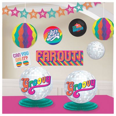 Good Vibes 70s Room Decorating Kit 10pc
