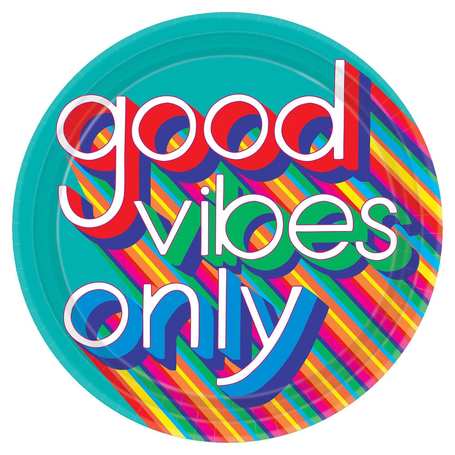 Good Vibes 70s Dinner Plates 8ct