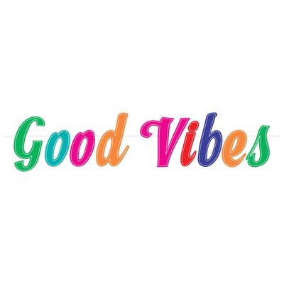 Good Vibes 70s Letter Banner