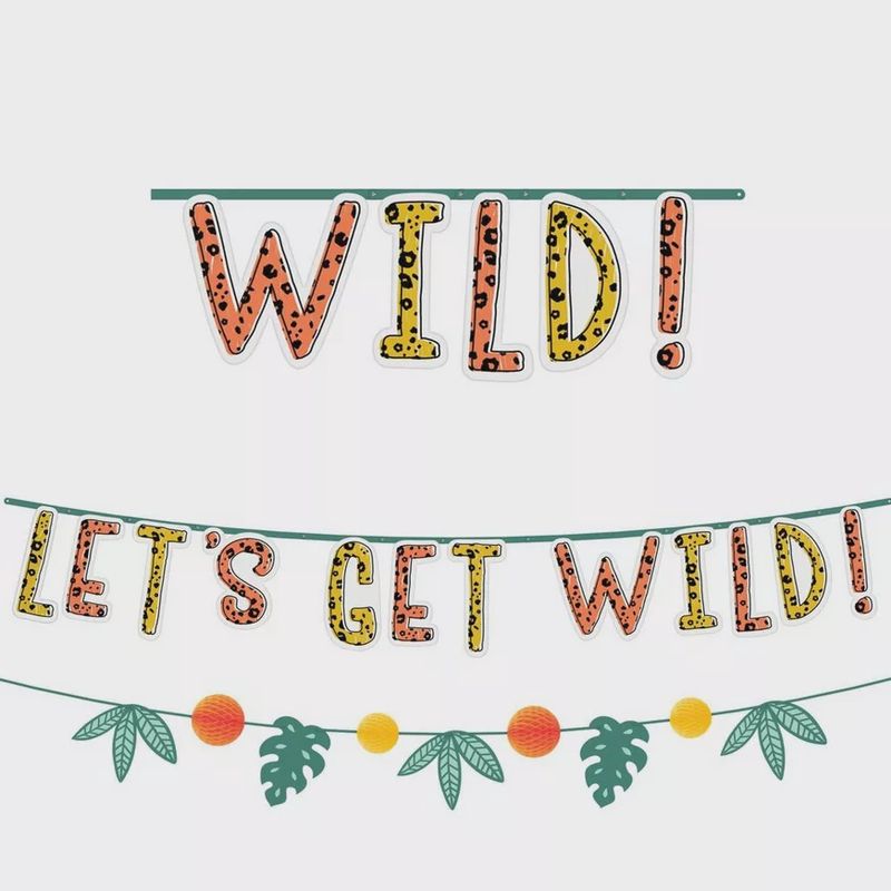Get Wild Jungle Cardstock &amp; Tissue Paper Banners, 2ct