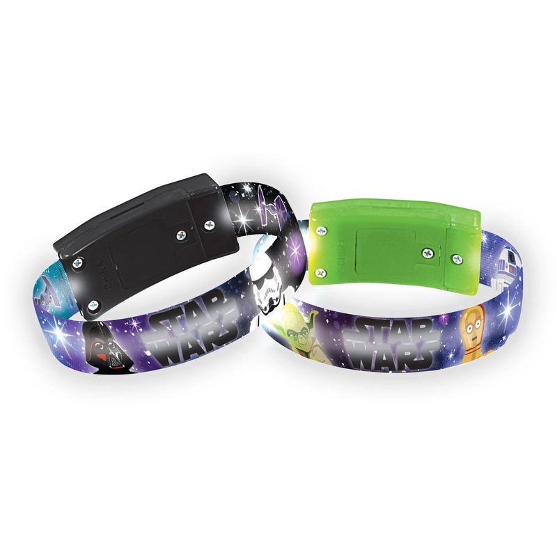 Light-Up Star Wars Galaxy of Adventures Plastic Bracelets, 3.4in, 4ct