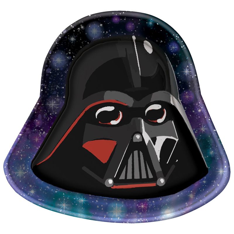 Star Wars Galaxy of Adventures Darth Vader-Shaped Dessert Plates, 8.4in, 8ct