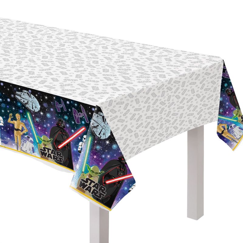 Star Wars Galaxy of Adventures Plastic Table Cover, 54in x 96in