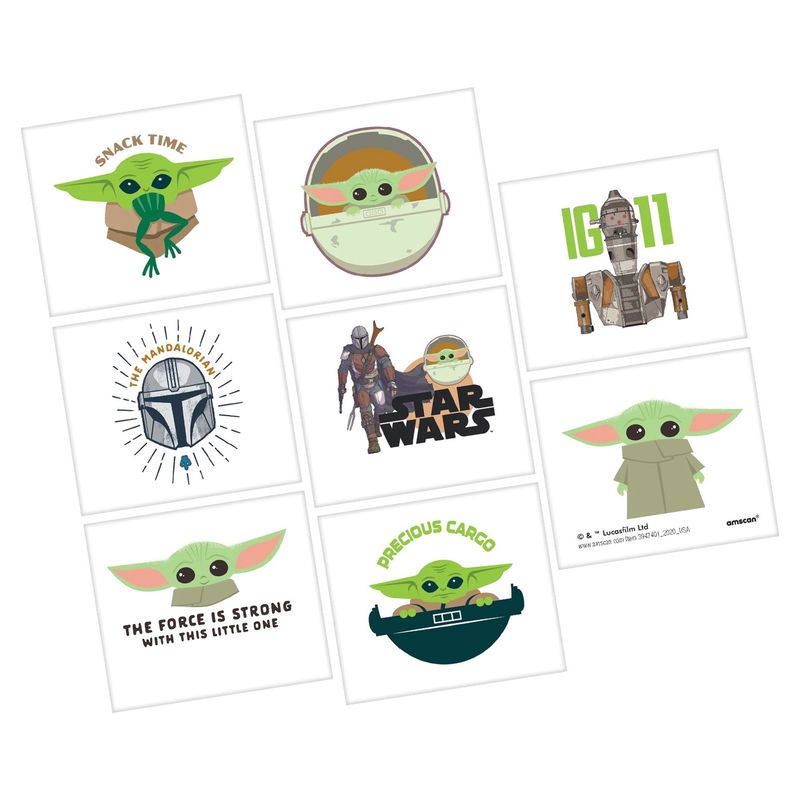 The Child Tattoos 1 Sheet - The Mandalorian