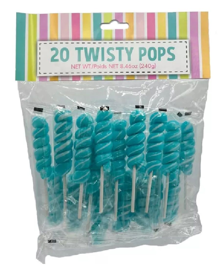 Twisty pops 20ct per bag, Color: Baby-blue