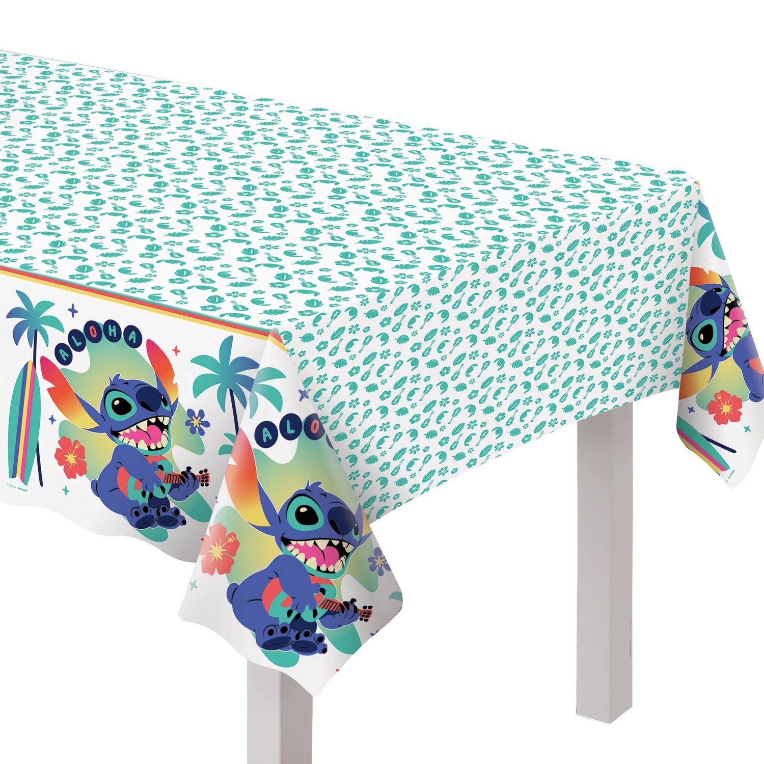 Stitch Aloha Plastic Table Cover, 54in x 96in - Disney Lilo &amp; Stitch