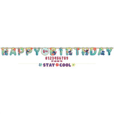 Stitch Aloha Add an Age Cardstock Birthday Banner Kit, 10.5ft - Disney Lilo &amp; Stitch