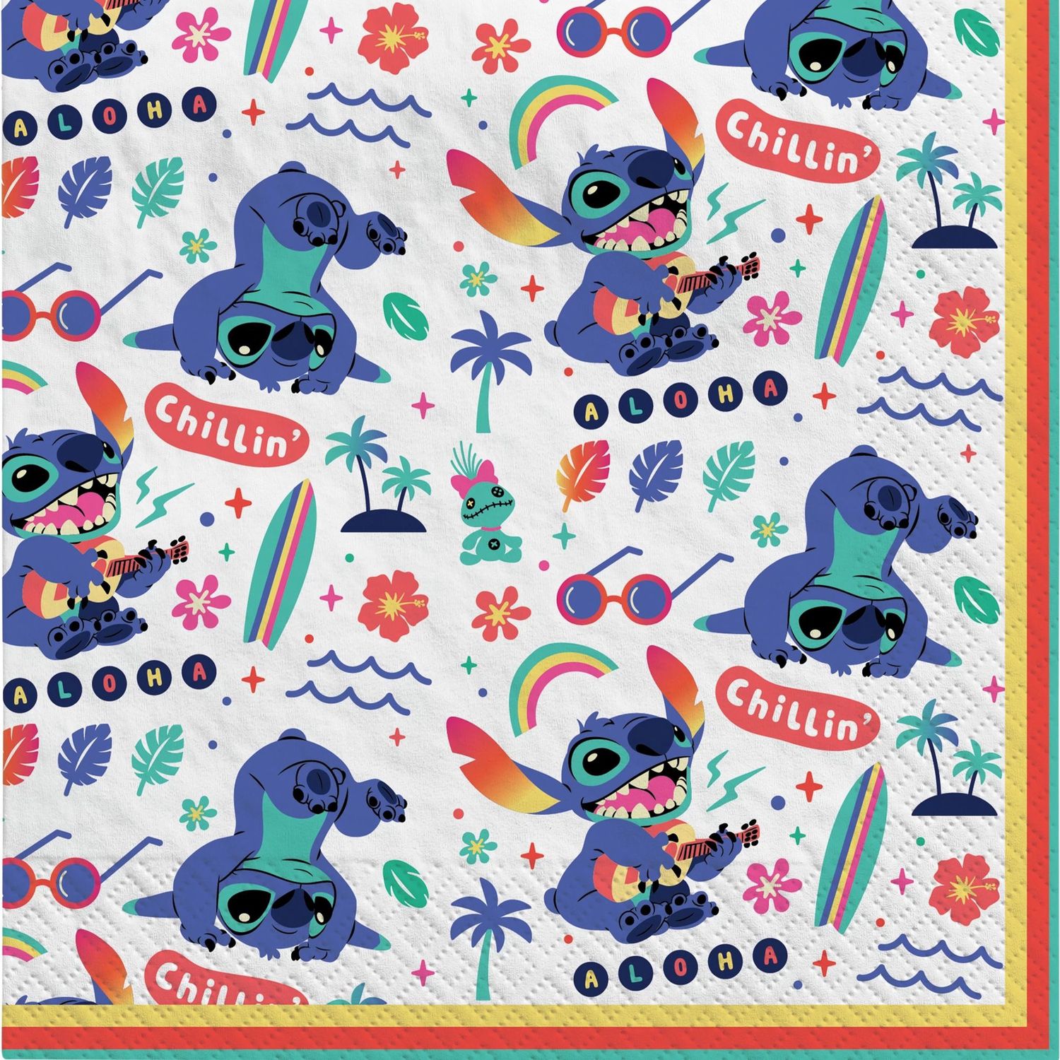 Stitch Aloha Lunch Napkins, 6.5in, 16ct - Disney Lilo &amp; Stitch