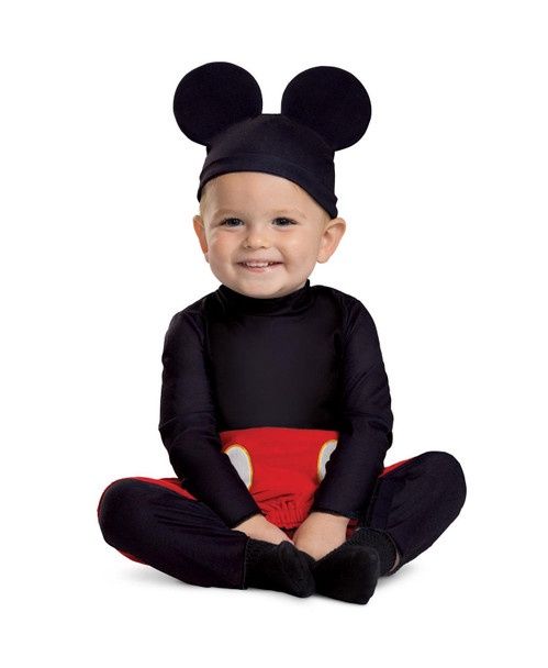 Disney Baby Mickey Mouse Red Posh Jumpsuit, Size: 6-12M