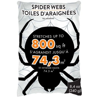 White Stretch Spider Web, 800 sq ft