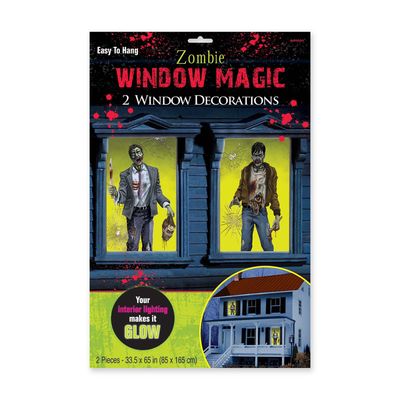 Zombie Window Magic Decorations - Plastic 2PCS