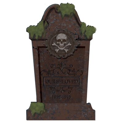 Mossy Our Beloved Tombstone, 13in x 22in