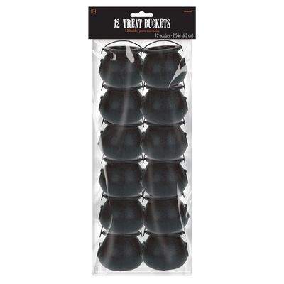 Mini Black Candy Cauldrons, 12ct