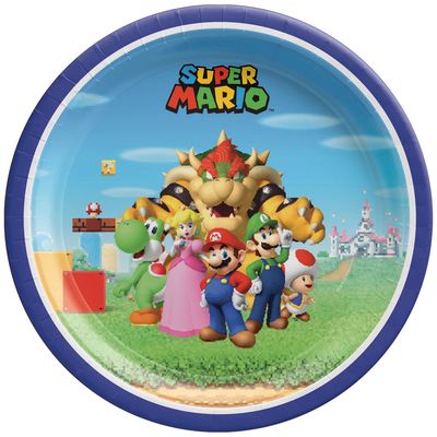 Super Mario Bros. Paper Dessert Plates, 7in, 8ct