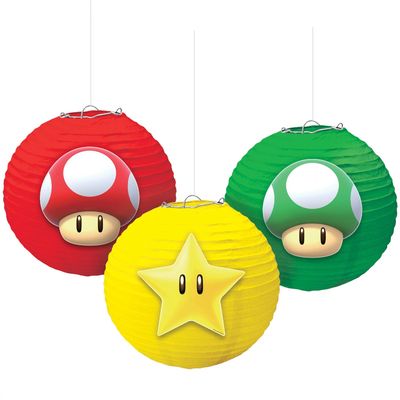 Super Mario Brothers™ Lanterns w/ Add Ons 3ct