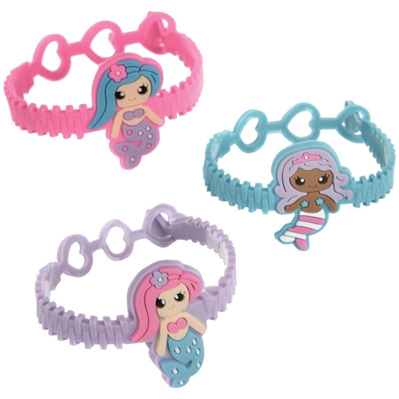 Silicone Mermaid Bracelets, 8ct