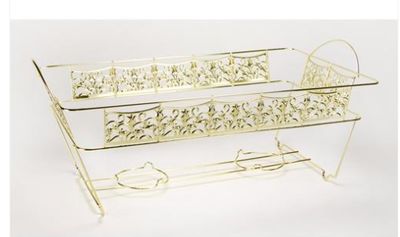 Gold Aluminum Decorative Chafing Rack W/Fuel Holder