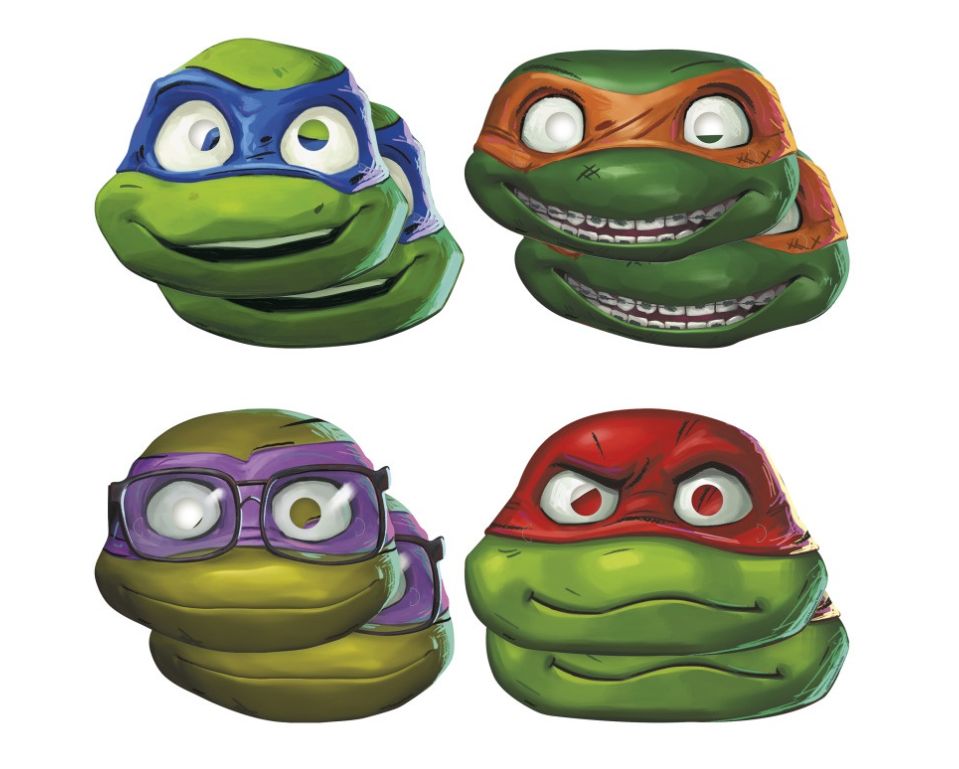 TMNT Mutant Mayhem Assorted Paper Masks 8ct