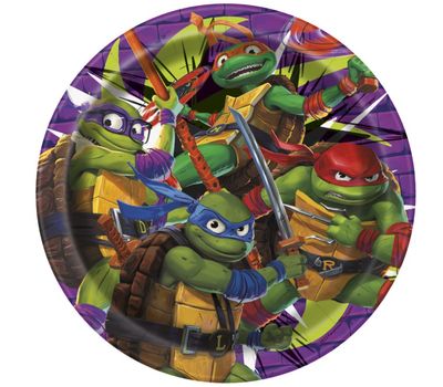 TMNT Mutant Mayhem Round 7&quot; Dessert Plates 8ct