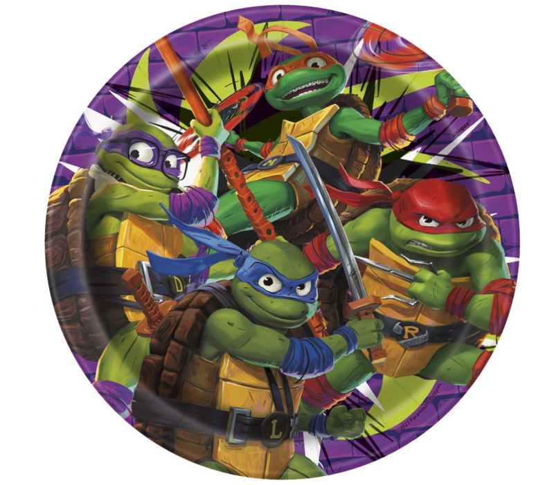 TMNT Mutant Mayhem Round 7&quot; Dessert Plates 8ct