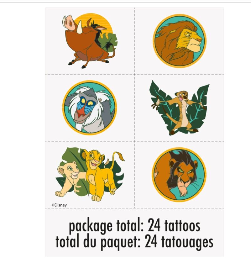 Disney Lion King Tattoos 24ct