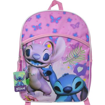 Stitch &amp; Angel  16&quot; Backpack with 1 front pocket