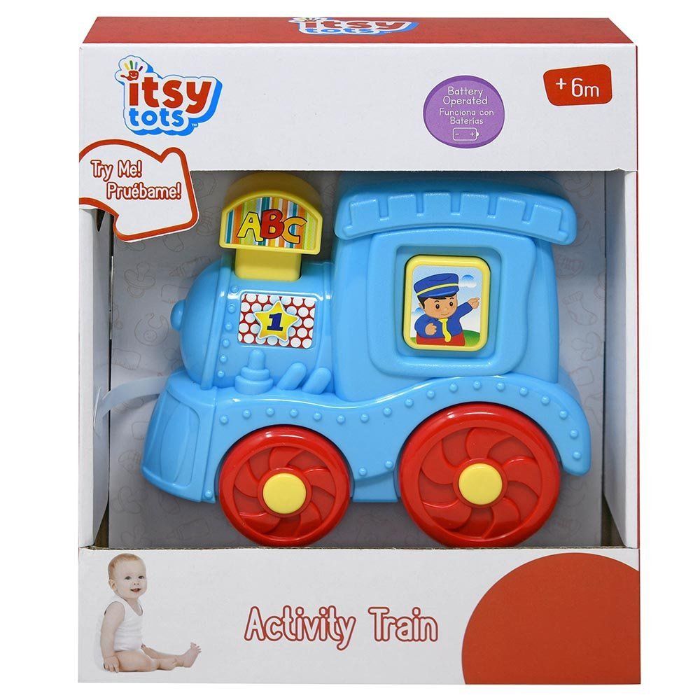 Itsy Tots Activity Train with try me in open color box