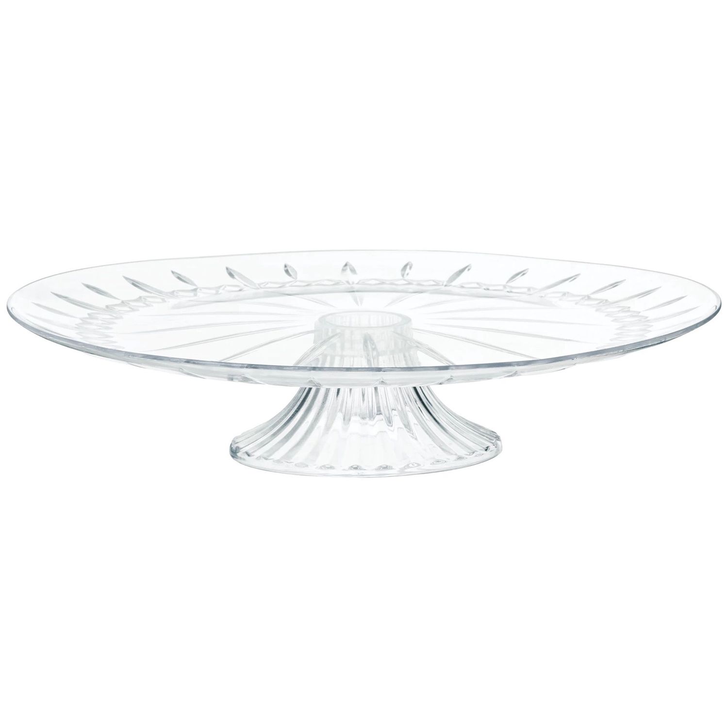 Crystal Clear Plastic Cake Stand, 13in