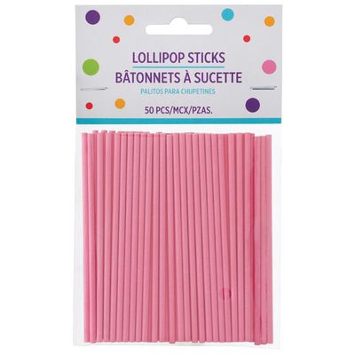 Paper Lollipop Sticks, 4in, 50ct