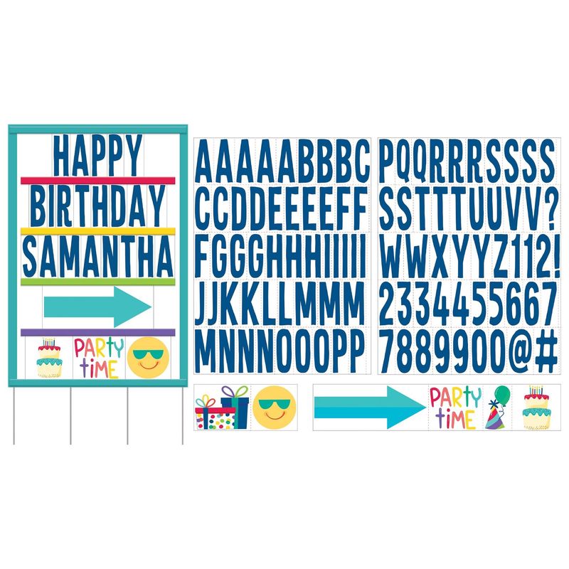 Customizable Birthday Marquee Corrugated Plastic Yard Sign, 26in x 38in