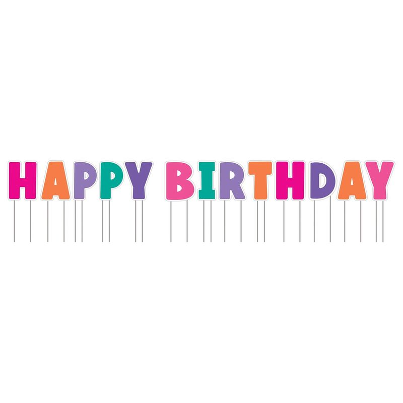 Giant Happy Birthday Yard Sign- Girl
