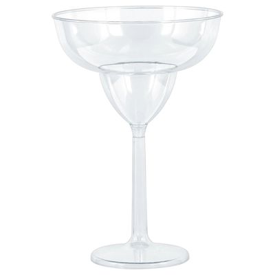 Jumbo Clear Plastic Margarita Glasses, 30oz
